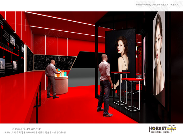 大黃蜂展覽設(shè)計-花出見展臺內(nèi)部效果圖