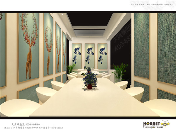 大黃蜂展覽設(shè)計-共磬展臺內(nèi)部效果圖