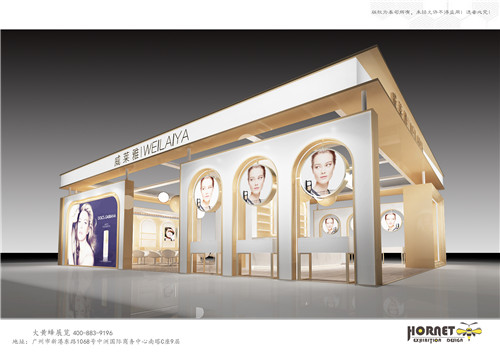 威萊雅美博會特裝展臺設(shè)計搭建
