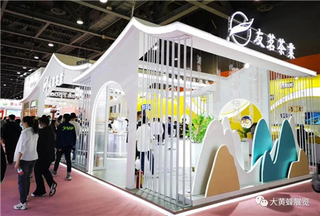友茗茶業(yè)2021 HOTELEX廣州展臺設計